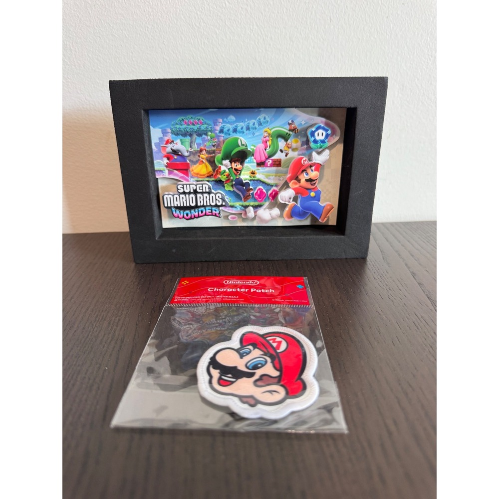 Nintendo Super Mario Bros Wonder Shadow Box & Patch Kids OS Multi 3D Display